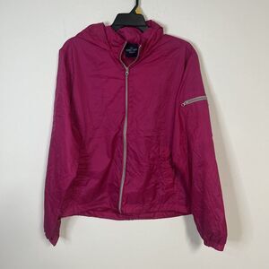 Faded Glory Pink Lightweight Hooded Jacket Windbreaker Women’s 3X Zip Front